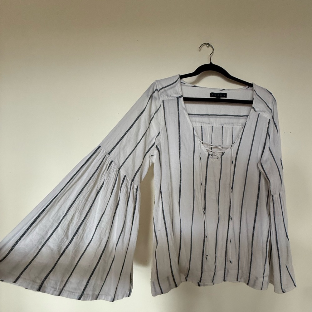 Sanctuary Cream and Black Striped Top